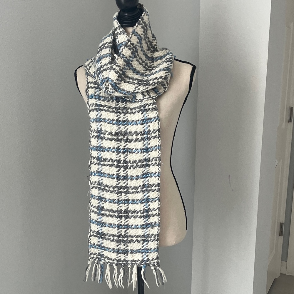 TALBOTS Unisex Knitted Plaid Scarf